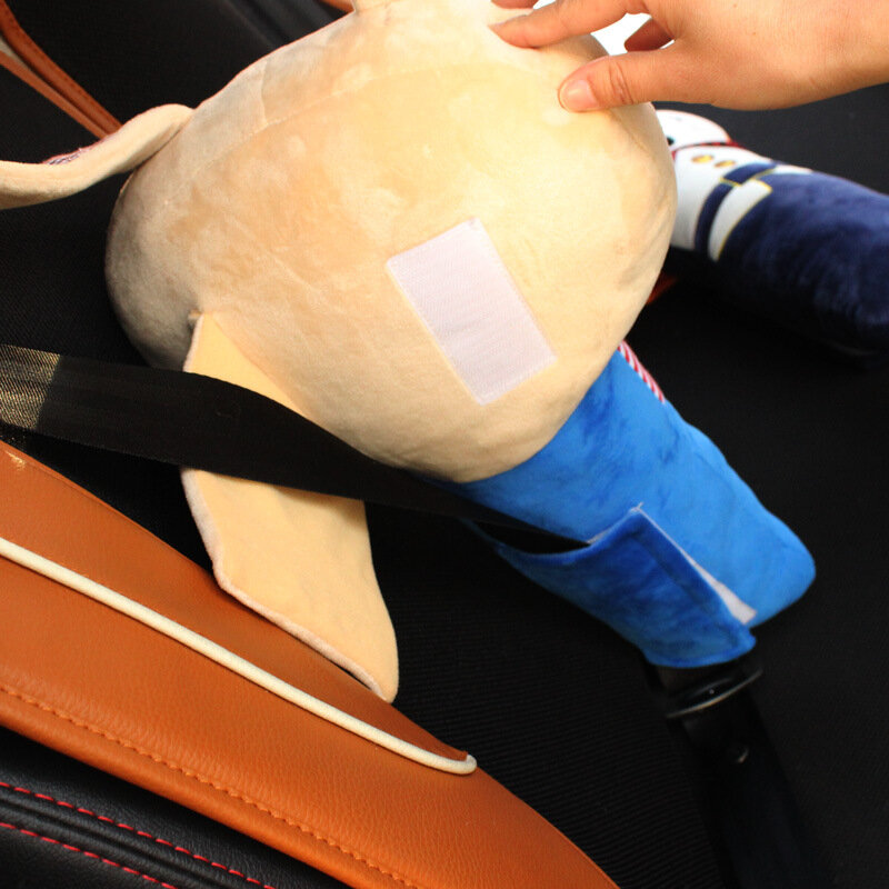 Almohadillas para cinturón de seguridad de coche para bebé, funda de cojín de algodón para dormir, juguetes de felpa, protección de hombro, 1 unidad