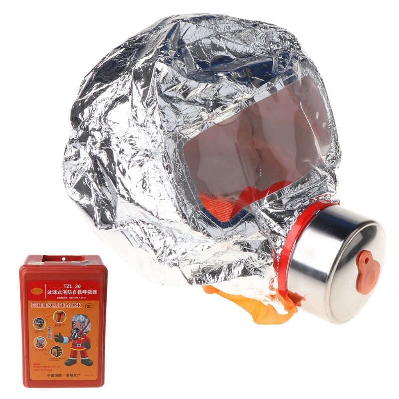 Masker Wajah Pelindung Asap Masker Gas Respirator Penyelamatan Diri Masker Wajah Eacape Api Baru 2021