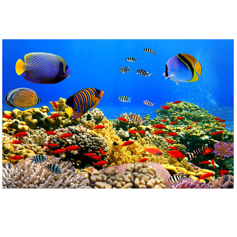 Tapeçaria de parede de impressão colorida mundo subaquático m114