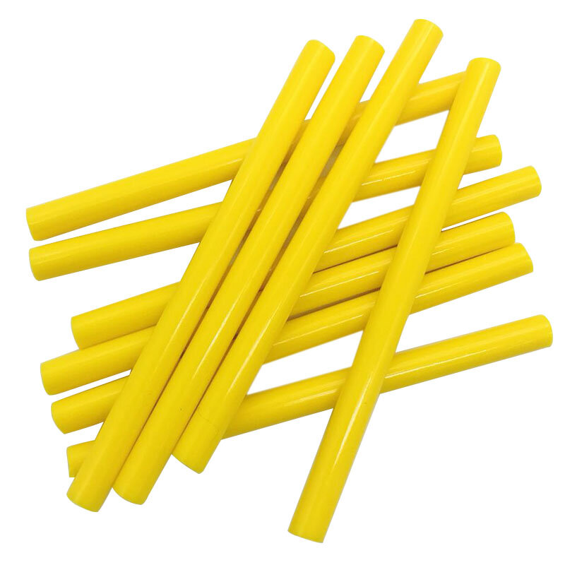 10 шт. желтые цветные 7 мм термоплавкие клеевые палочки для электрического клеевого пистолета автомобильные звуковые ремесленные ремонтные палочки клей для уплотнения восковой палочки