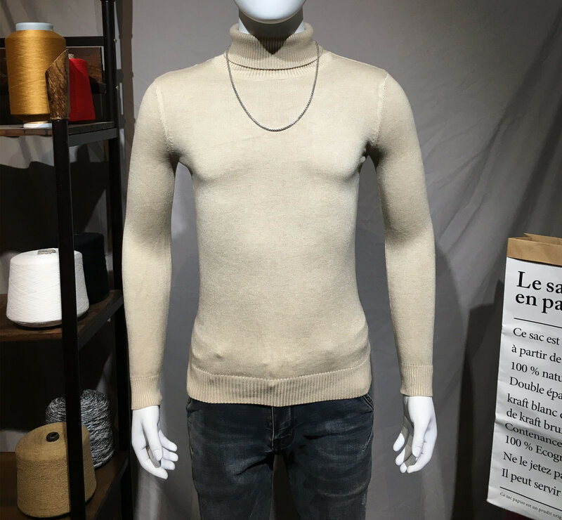 MRMT 2024 maglione da uomo nuovo di zecca maglione Pullover alla moda con collo alto per maglione con Base in tinta unita femminile