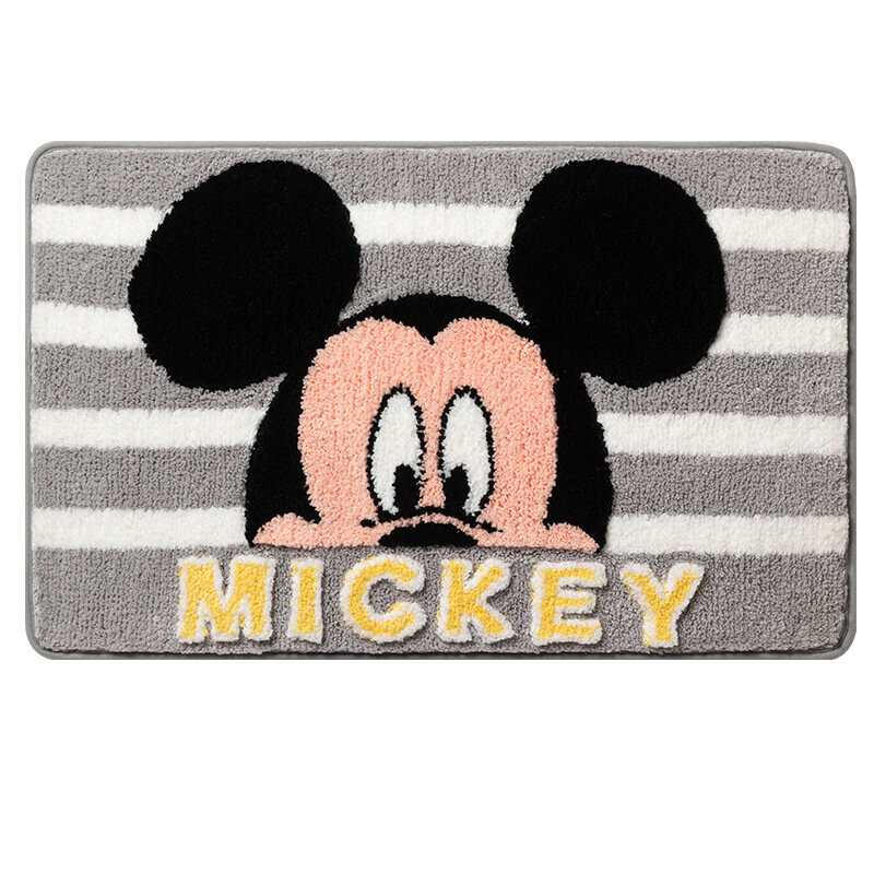 45X65Cm Mickey Karpet Lembut Tahan Selip Karpet Ruang Mandi Lantai Pintu Tikar Kotoran Penghalang Pintu Bantal Karpet Karpet Bayi Bermain Tikar