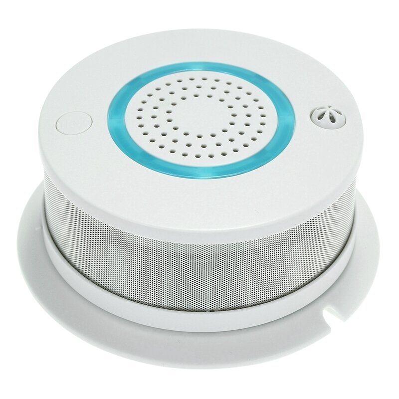 Ams-smart wifi sensor de temperatura de fumaça de incêndio detector de alarme sem fio controle app para sistema de segurança em casa