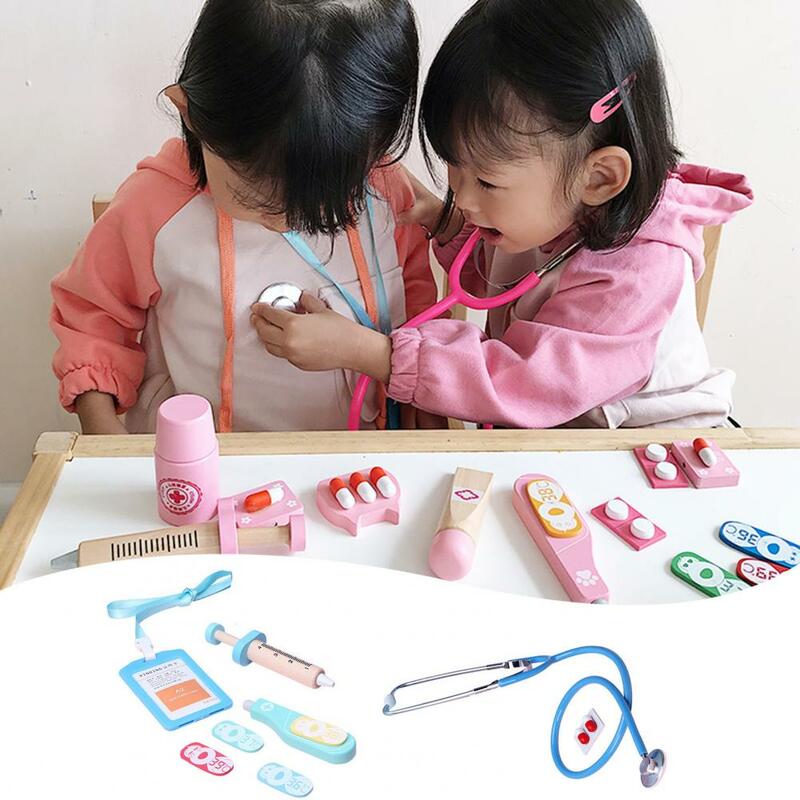 Sanfte Farbe 5 Teile/satz Magnetische Miniatur Arzt Kit Spielzeug Premium Textur Kinder Arzt Spielzeug Reiche Zubehör für Hause
