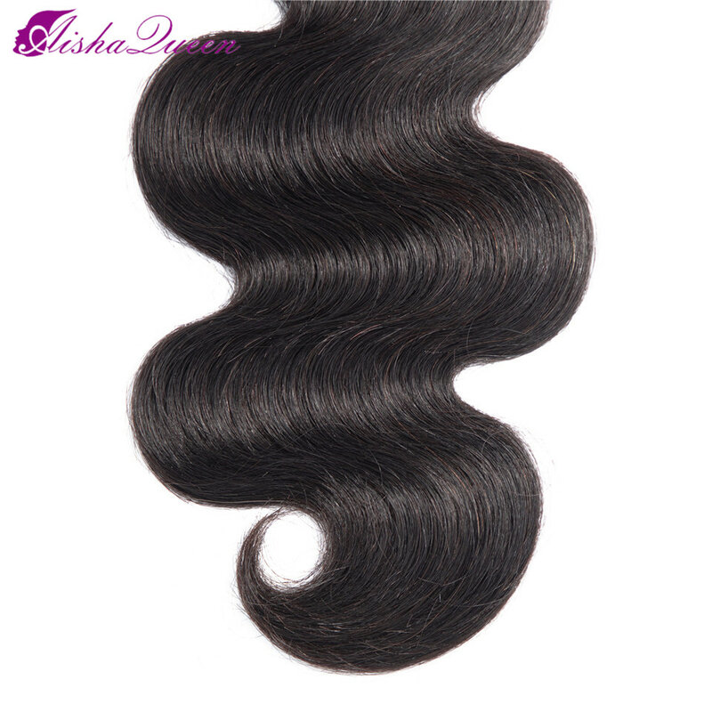 Tissage en lot brésilien non Remy Body Wave-Aisha Queen, 100% cheveux naturels, extensions capillaires, 1/3/4 pièces