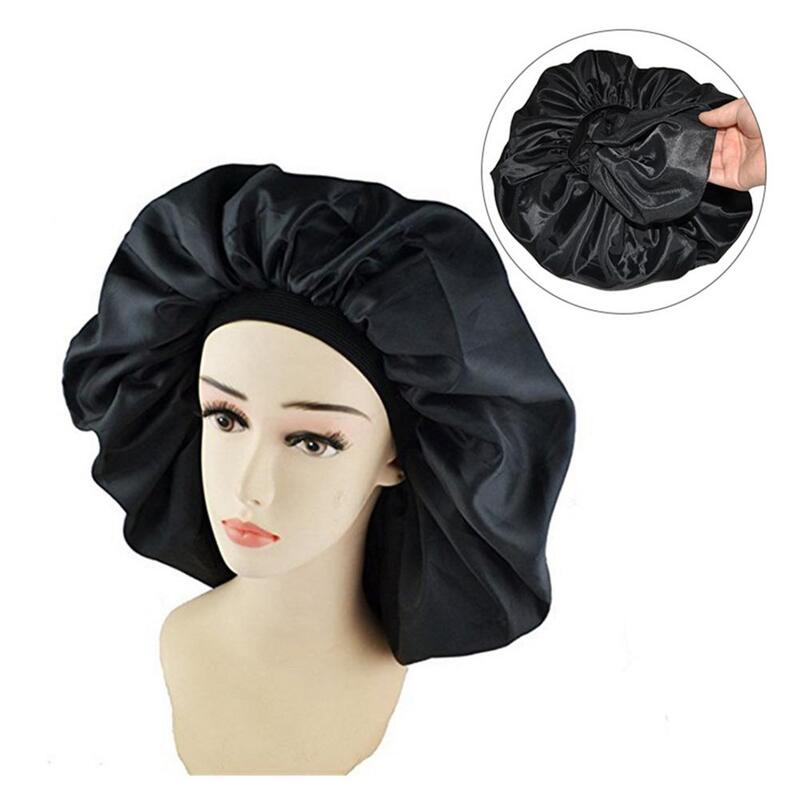 High Quality Super Giant Sleep Hat Waterproof Shower Hat Female Hair Care Protect Hair Large Satin Silk Bonnet Sleep Hat Luxurio
