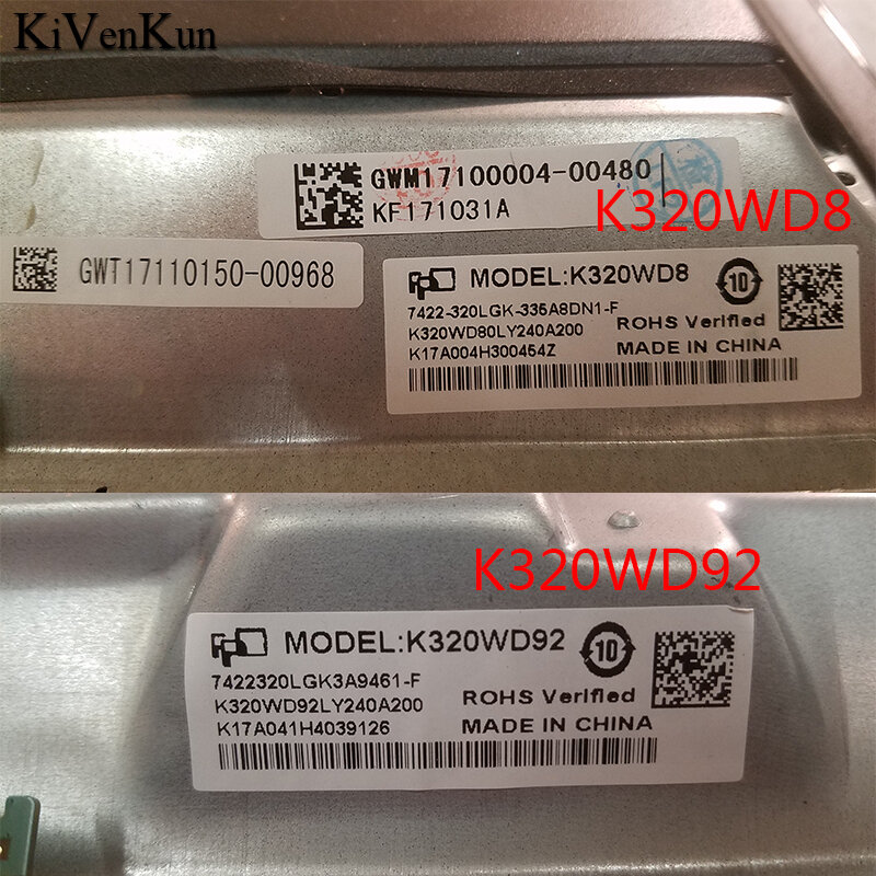 Tiras de luces LED de retroiluminación, Kit de barras de TV de 618mm, 8LED, 4708-K320WD-A4213K01 K320WD A4 2014-8-2, reglas de bandas LED K320WD5 K320WD6