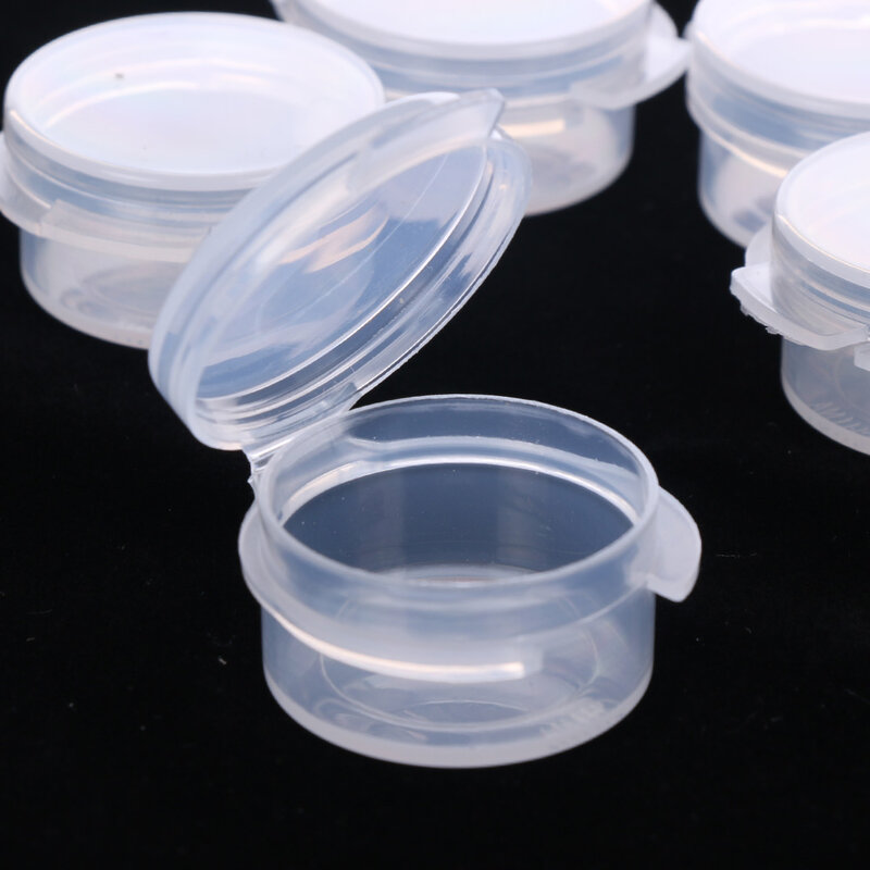 10Pcs/Lot Mini Cosmetic Bottles Containers Sample Clear Cream Jar Transparent Sealing Pot Small Clear Can DIY Refillable Bottle