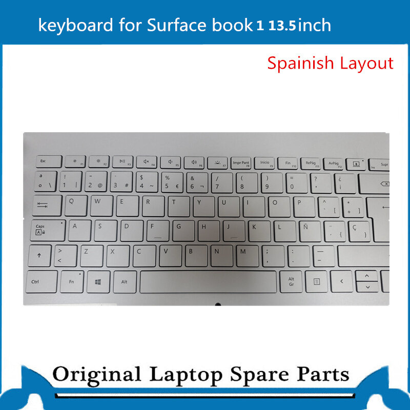 Teclado Original para Microsoft Surface Book 2, 13,5 pulgadas, diseño ES, versión España 1834 1835