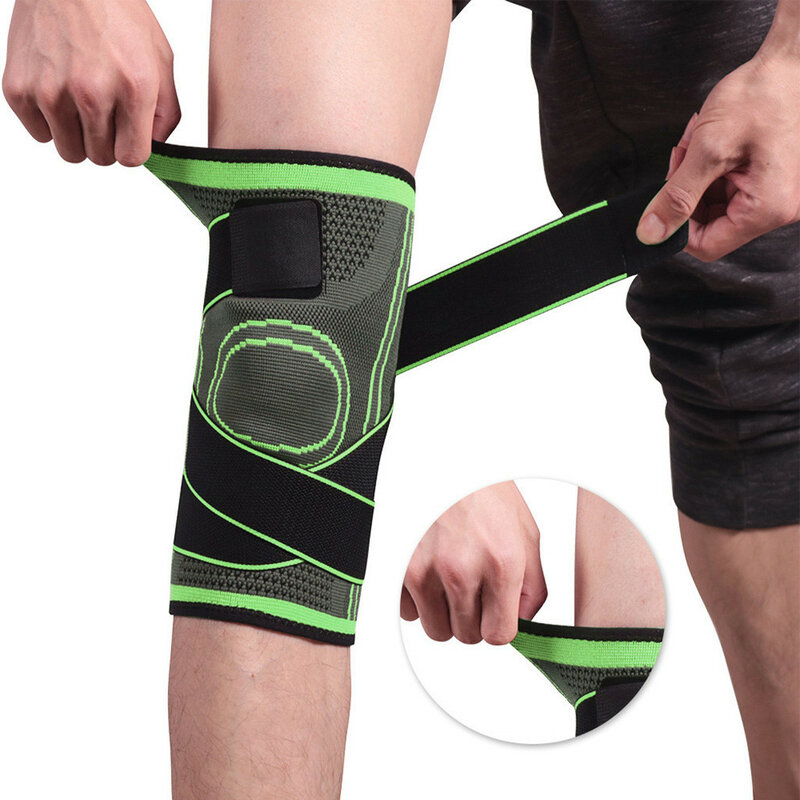 1 pc esportes joelheira homens pressurizado elástico joelheiras suporte de fitness engrenagem basquete vôlei brace protector