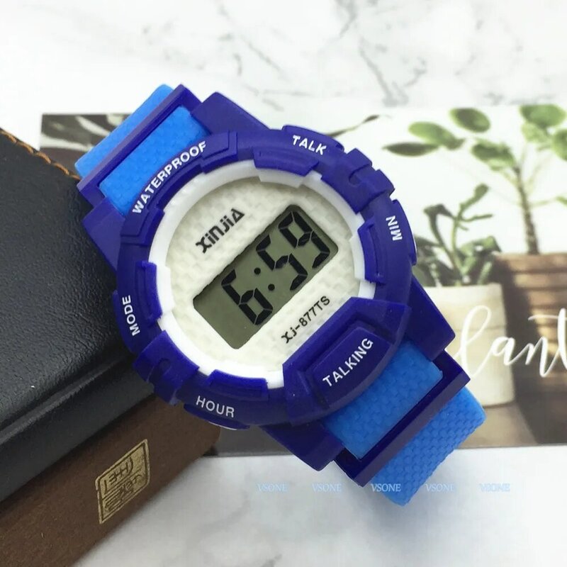 Włoski Talking Wrist Watch elektroniczne zegarki sportowe z alarmem, z żółtym paskiem Ruber 877TI-2