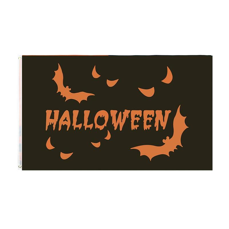 Drapeau Halloween direct usine Suspendus 60x9 0cm/90x15 0cm/120x180cm Gros Trick or treat Citrouille Fantôme Drapeau bannière