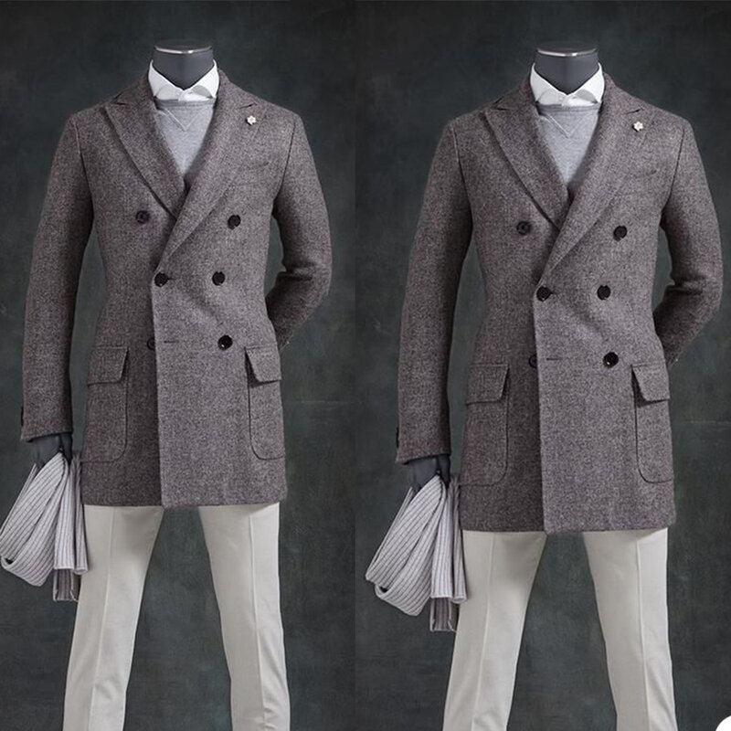 Англия Стиль 2021 новый дизайн Блейзер костюм верх Мужская Уличная узкие модные толстые Коктейльные Вечерние мужской костюм