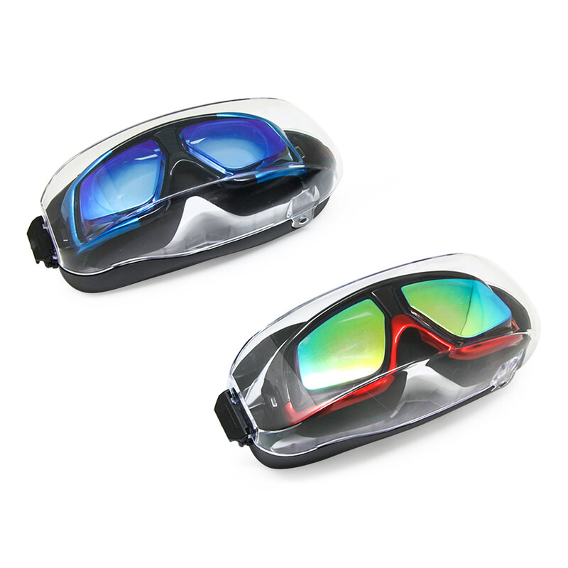 Большие очки для плавания при близорукости и гиперметропии, водные спортивные очки, маска для дальнозоркости и близорукости, противотуманные беруши