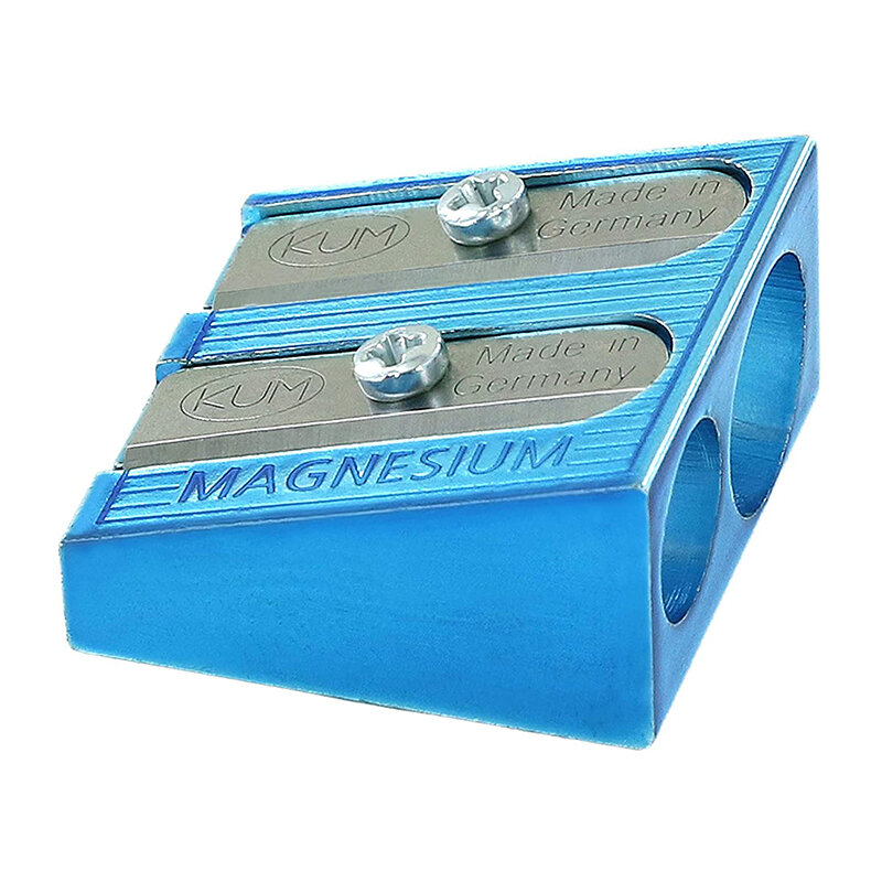 Deutsch Kum magnesium metall schneiden 8mm / 11mm standard bleistift 2-loch hohe präzision elegant kalten farbe bleistift spitzer