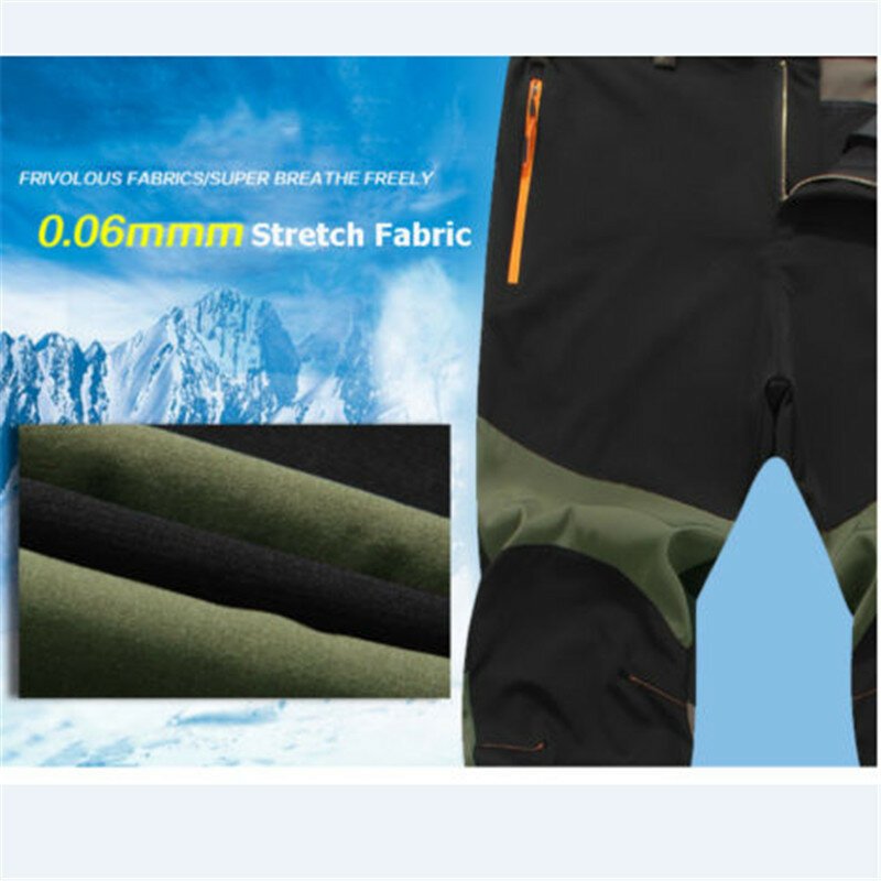 Plus Size Uomini Esterna Impermeabile Pantaloni Outdoor Morbido Borsette Pantaloni Campo di Pesce Da Trekking Climb Escursionismo Viaggi Sport Pantaloni di Formazione