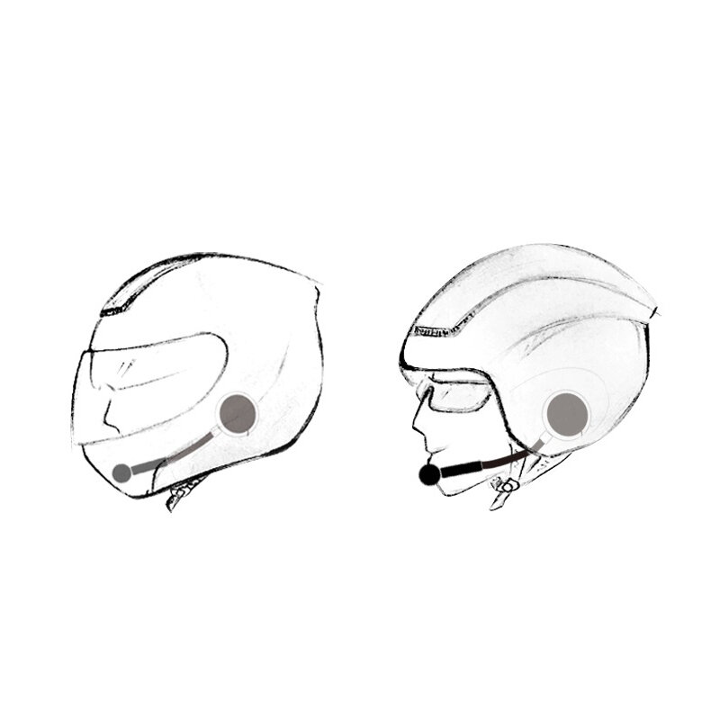 Helm Motor Walkie Talkie Headset Bluetooth Helm Bebas Genggam Headphone Nirkabel untuk Earphone BT Lokomotif Mobil Sepeda