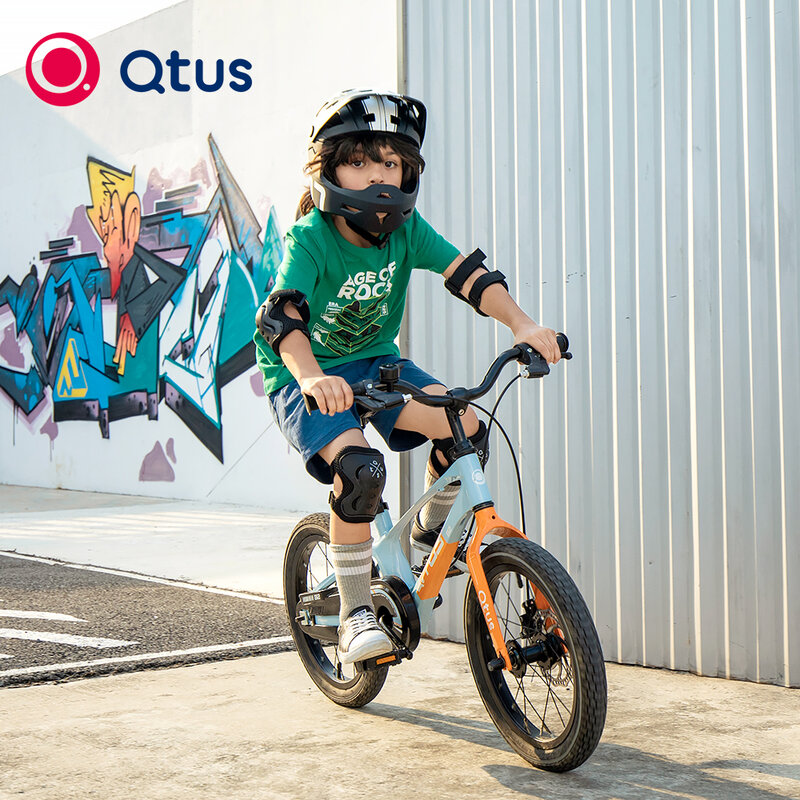 Qtus b2 antloe子供用バイク、レーシングバイク、ユニボディマグネシウム合金フレーム、absディスクブレーキ、PU調整可能なサドル、エアタイヤ