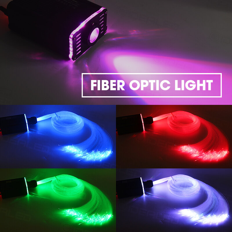 Светодиодная смарт-лампа из оптического волокна с управлением через приложение, RGBW, потолочный светильник с эффектом звездного неба, оптов...