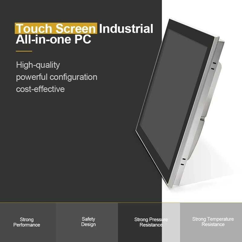 10/15/17/21, 5 Inci Tablet PC Industri Tanpa Kipas Intel I7 4500U J1900 Semua Dalam Satu Komputer Logam IP65 Layar Sentuh Sensitif Win10