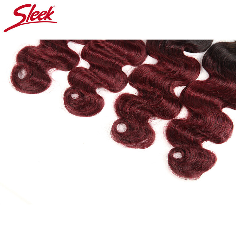 Sleek Body Wave Bulk Hair Ombre 99J Human Bulk Hair For Braiding Brazilian Body Wave Hair Bundles Crochet Braids Bulk Hair