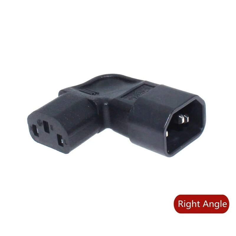 IEC60320 C13 Angle Converter Angle Extension Cable C13 to C14 PDU Up Down Right Angle Power Cables Male to Female AC Power Cord