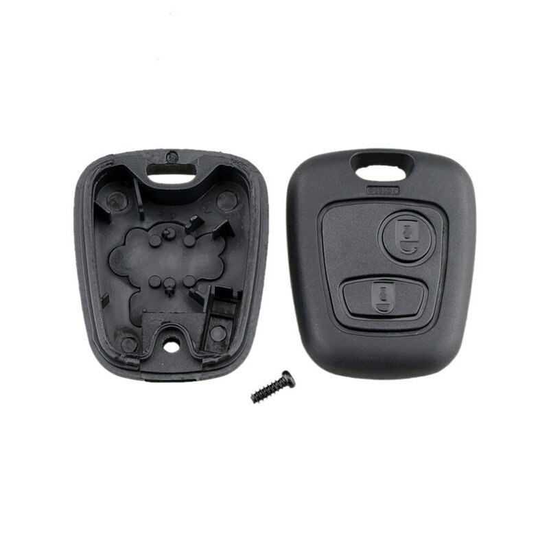 Funda de repuesto para llave de coche, carcasa de mando a distancia sin cuchilla, 2 botones, para Peugeot 206, 307, 107, 207, 407