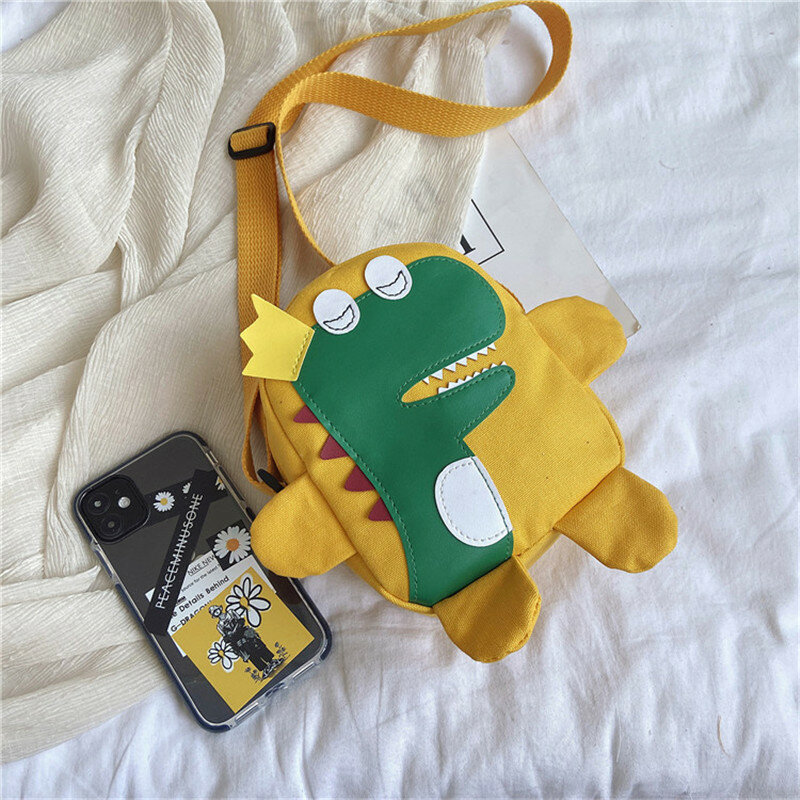 Guapo dinosaurio bolsa de dibujos animados Cruz Unisex bolso de bebé de viaje al aire libre mochila bolsas de niños para niñas