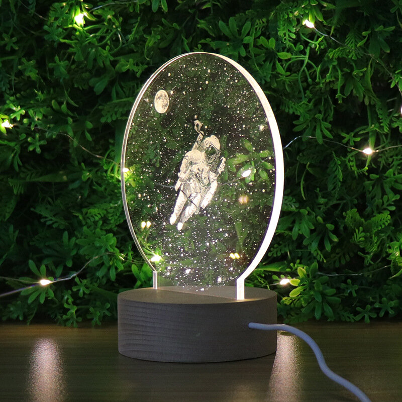 Dropship Creative 3D Night Light Modeling Lamp Astronaut Style Gadget Christmas Holiday Party Home Decor Ornament