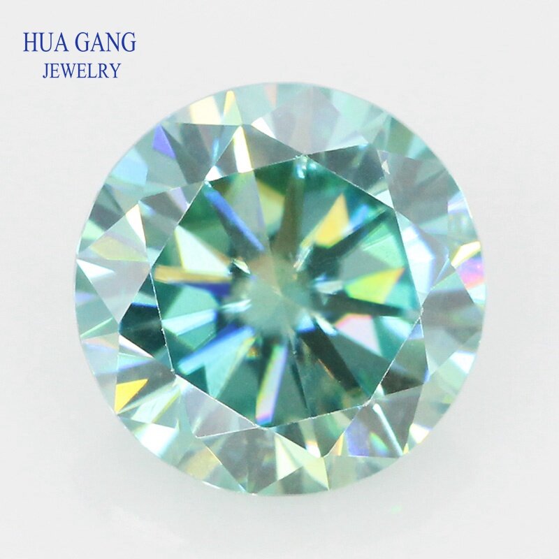 Бриллиант голубой Муассанит 1,2 карат, бриллиантовая вырезка 7,0 мм VVS1, отличный алмаз для лабораторной резки