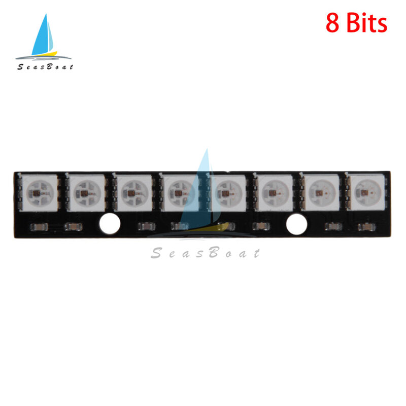 Módulo de Panel de lámpara LED RGB WS2812 WS2812B 5050, 3 bits, 4 bits, 7 bits, 8 bits, 12 bits, 16 bits, 24 bits, 40 bits, 60 bits, 64 bits, LED arcoíris