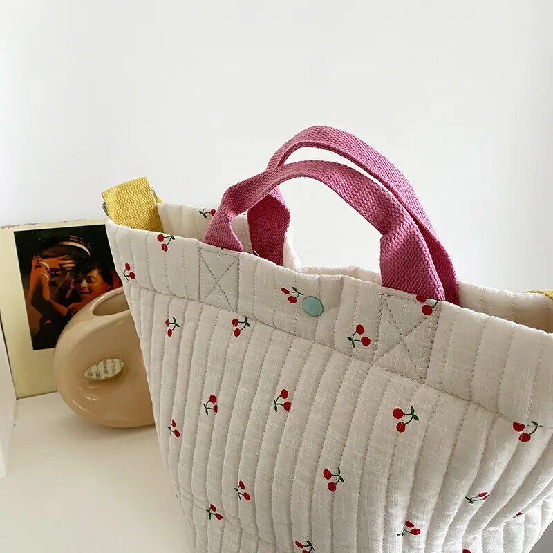 Mommy bag Preppy Style Student Tote Shoulder Messenger Bag Retro Female Bag Satchel Travel Purse Handbag