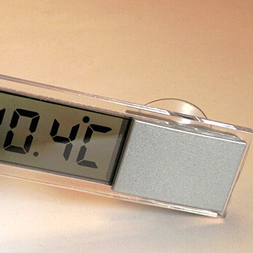 LCD مقياس الحرارة الرقمية داخلي المنزل في الهواء الطلق شفط كأس سيارة ميزان الحرارة داخلي مريحة استشعار درجة الحرارة الرطوبة
