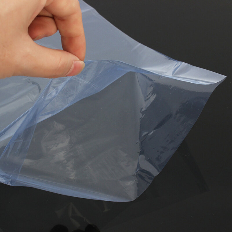 100Pcs Heat Shrink Bag Transparent Blue Dustproof Anti-oxidation Hot Sealing Film Home PVC Storage Bags for Shoes Soap