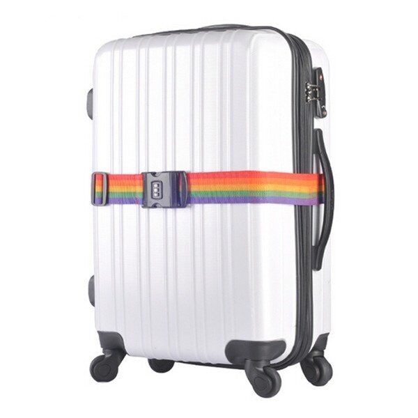 Ремень для багажа, для путешествий, радуга, регулируемый ремень для чемодана, с кодовым замком, безопасный замок, 1,7 м ремень для ремня
