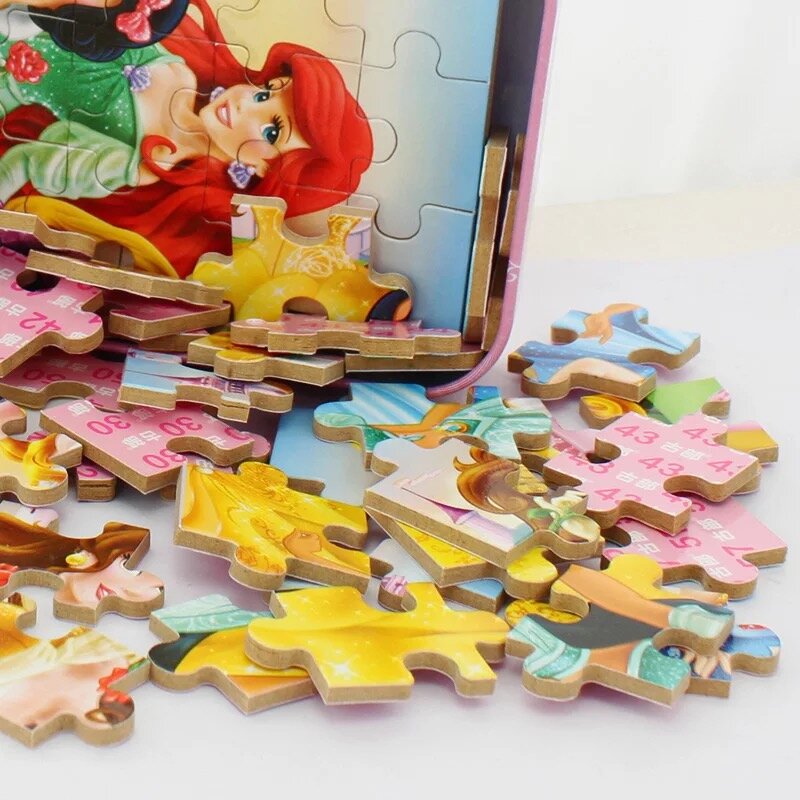 Genuine Da Disney Pixar Toy Story 4 60 Fatia Pedaço Pequeno Puzzle Brinquedo para Crianças brinquedo De Madeira Quebra-cabeças para Crianças aniversário presente
