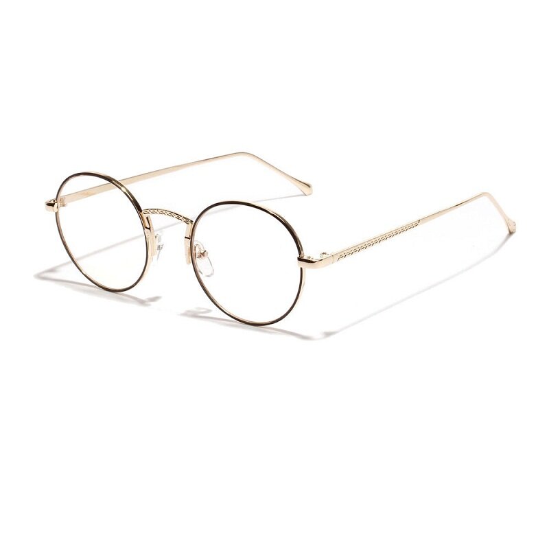 LONSY okrągłe okulary retro rama kobiety luksusowej marki blokujące niebieskie światło okulary okulary komputerowe damskie krótkowzroczność jasne okulary korekcyjne
