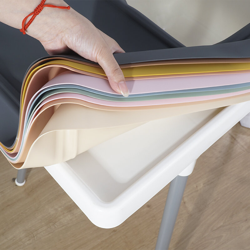 10 цветов силиконовая детская подстилка Стандартный высокий стул полностью покрытый Настольный коврик легко чистить BPA бесплатно настраива...