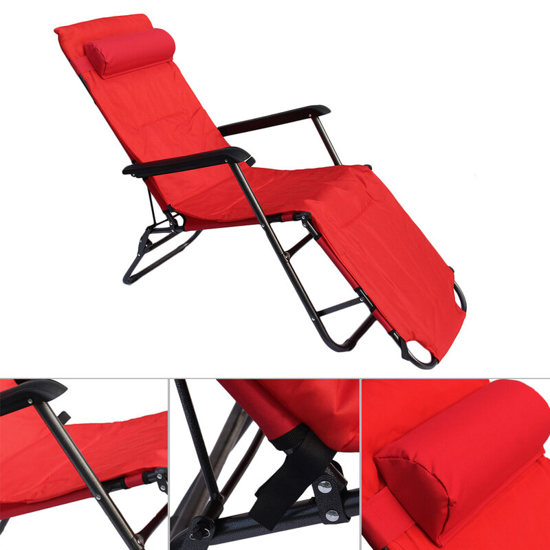 Foldable Recliners Chair For Outdoor Garden Relax Chair 178*60*88CM 초경량 사무실 점심 식사 침대 의자