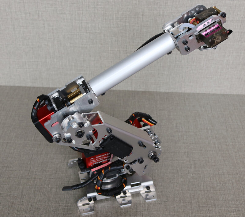 Grande Sucção Bomba de Ar Manipulador Robô Braço para Arduino, Multi DOF, Modelo Robótico Industrial, Garra Gripper, 6-Axis