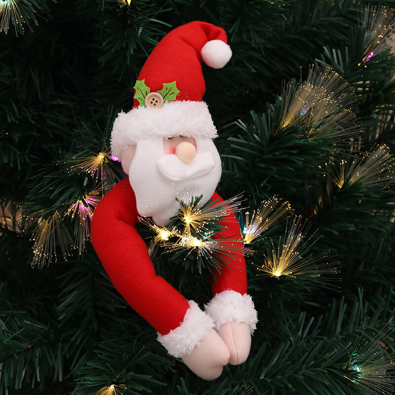 Natal santa boneco de neve cortina botão decoração de natal para mesa 2021 natal ornamento navidad presente 2022 feliz ano novo