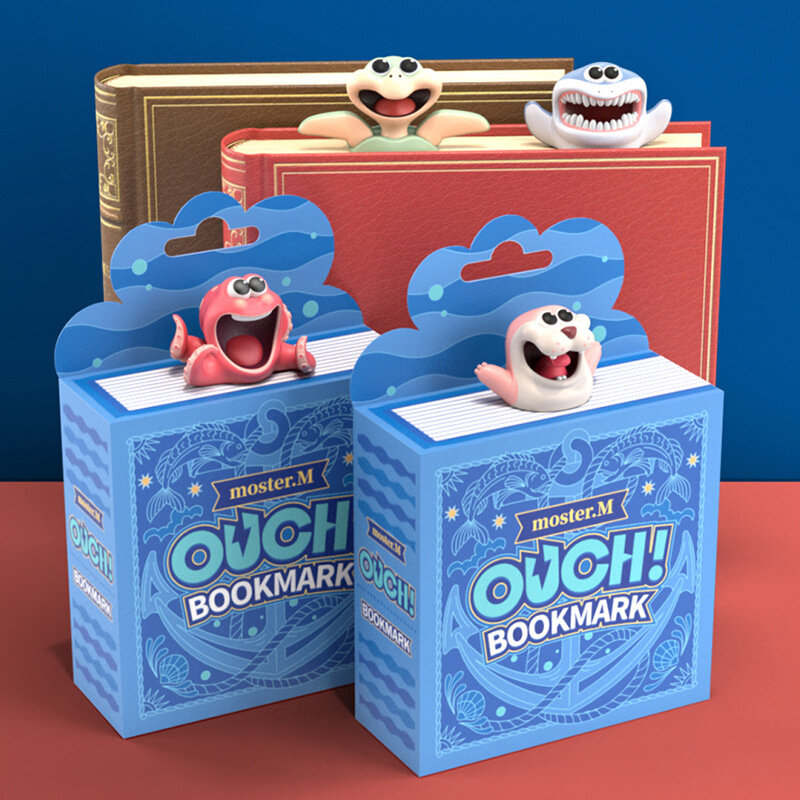 Funny 3D Animal Stereo Bookmarks as Reading School Stationery Gift Shark Panda Koala Book Marker Distributor Price