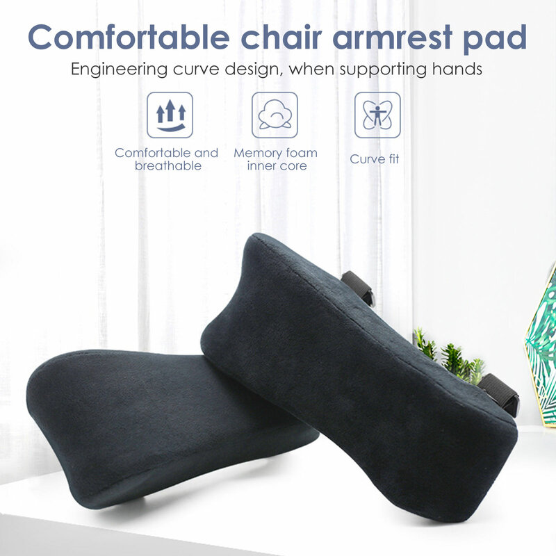 1PC Cadeira de escritório almofada de braço cotovelo travesseiro confortável apoio almofada espuma memória núcleo interno sofá almofada para escritório em casa jogo cadeira