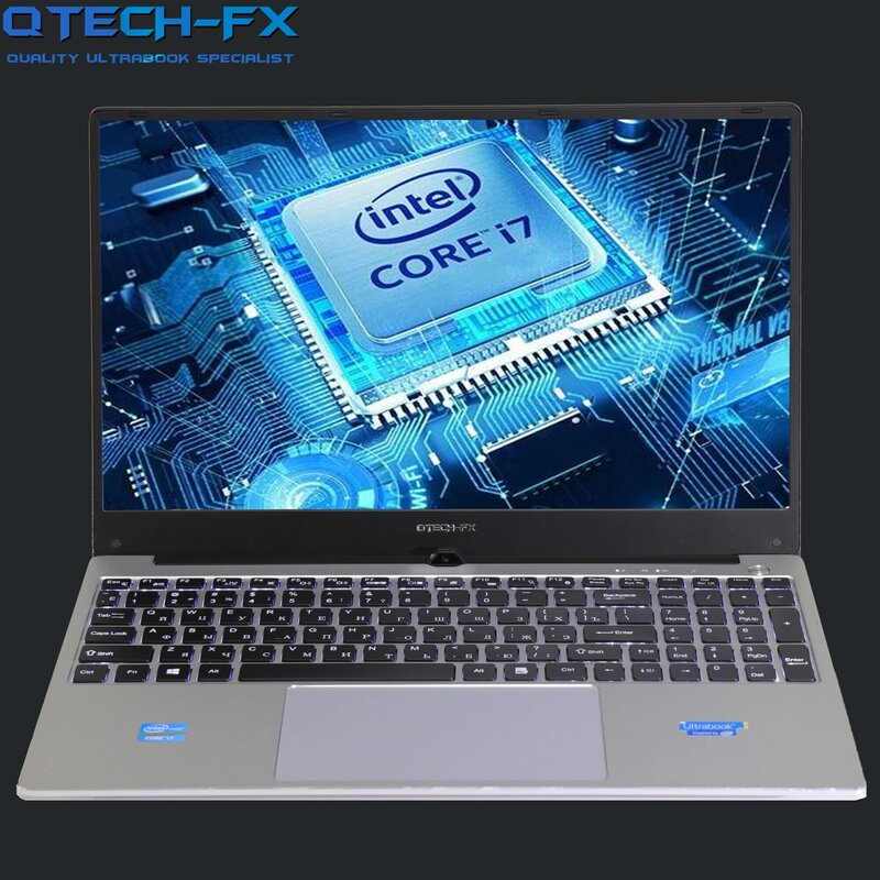 Metal i7 1TB SSD 16GB RAM 512G 15.6 Laptop Intel CPU Windows10 Game Office Arabic Hebrew AZERTY Spanish Russian Keyboard Backlit
