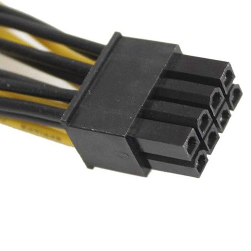 Cable de alimentación 18awg de 8 pines a doble (6 + 2) GPU para Tesla K80 M40 M60 P40 P100 ,20CM