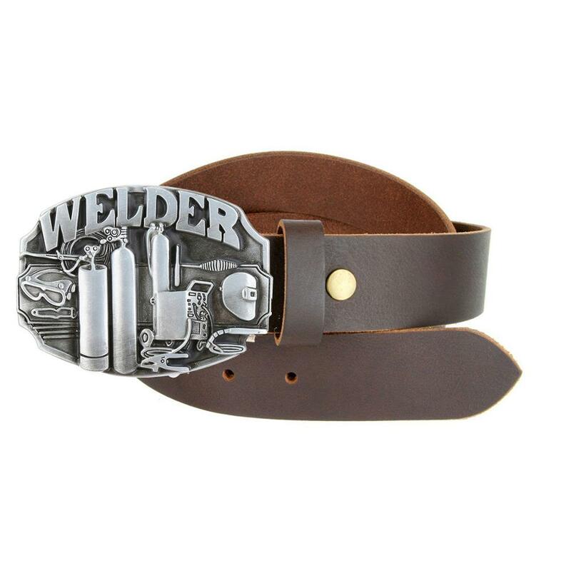 Classic silver welding tool belt buckle western jeans accessories suitable for 4CM belt