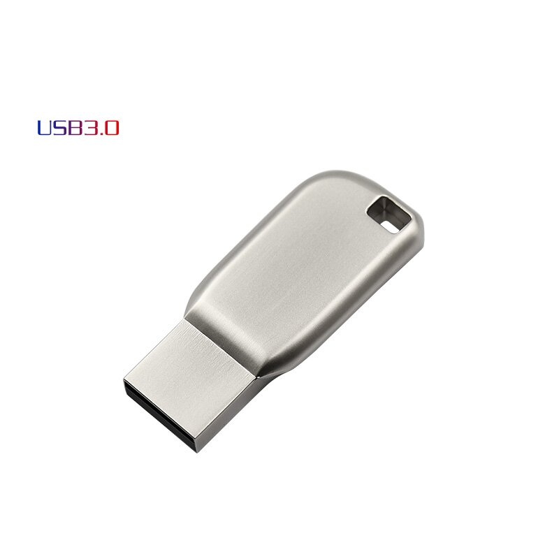 Pendrive usb 3,0 de metal plateado, unidad flash de 32GB, 16GB, 8GB y 128GB