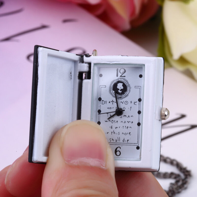 1pc Worldiwde Vintage unikalny Death Note książka kwarcowy wisiorek w kształcie zegarka kieszonkowego naszyjnik prezent Hot popularne Relogio De Bolso