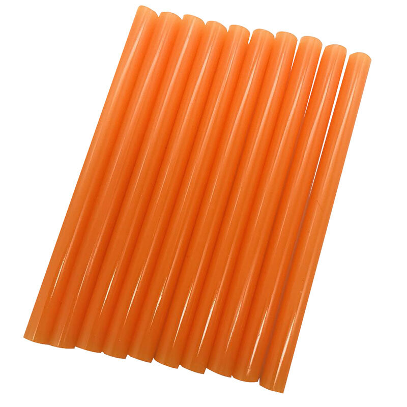 10 pezzi di colore arancione 7MM Stick di colla a caldo per pistola per colla elettrica bastoncini di riparazione per artigianato Audio per auto Stick di cera sigillante adesivo