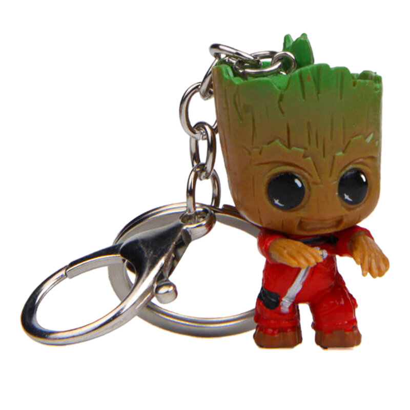 4 Styles Groot Keychains Bag Pendant Key Ring For Women Kids Girls Tree Man Cartoon Super Hero Cute Baby Tree Man Keychain